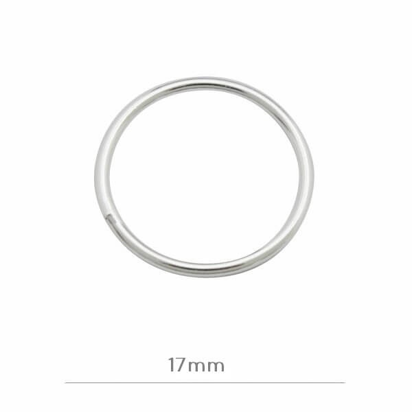 Closed ring link 17x1mm Sterling silver 925 (1)