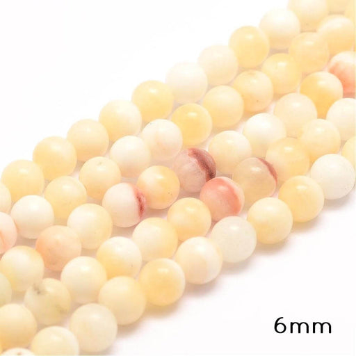 Buy Natural Honey Jade Round Bead Strand , 6mm, Hole: 1mm; about 63 beads (1 strand)