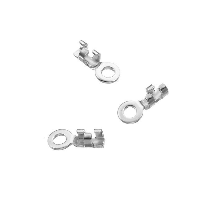 crimping clasps Sterling silver for thin chain and cord 0.8-1mm (4)
