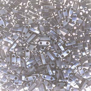 Cc526 - Miyuki QUARTER tila beads Grey Ceylon 1.2mm (50 beads)