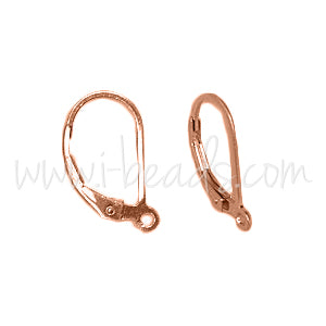 Leverback ear wire rose gold filled (2)