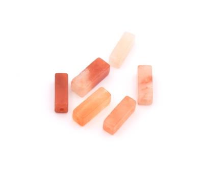 Buy Aventurine Orange White rectangle cube 13x4mm hole : 1mm (6)