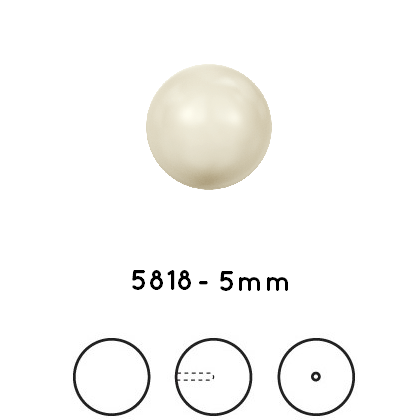 Buy Swarovski 5818 Half drilled - Crystal cream pearl - 5mm (10)