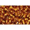 cc22c - Toho beads 8/0 silver lined topaz (10g)