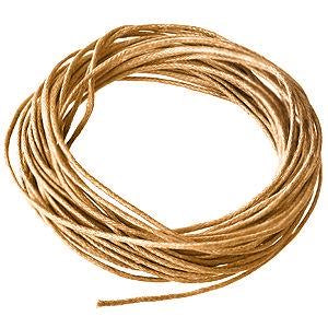 Waxed cotton cord natural 1mm, 5m (1)