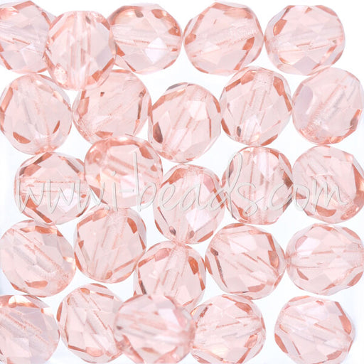 Buy Czech fire-polished beads rosaline 8mm (25)